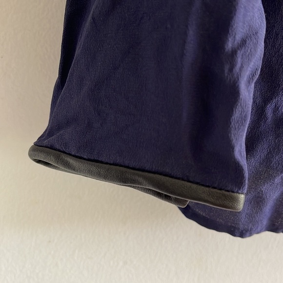 Club Monaco silk and leather open-back blouse - Picture 4 of 7